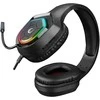 Rampage RM-K90 Vector juodos RGB LED žaidimų ausinės su mikrofonu 3.5mm