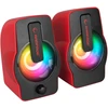 Kompiuterio kolonėlės RAMPAGE RMS-G7 FALSETTO 2.0 RGB USB žaidimų kolonėlės (raudona)
