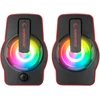 Kompiuterio kolonėlės RAMPAGE RMS-G7 FALSETTO 2.0 RGB USB žaidimų kolonėlės (raudona)