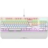 Žaidimų klaviatūra Rampage KB-R86 UMBRA. Balta. USB. RGB Rainbow pašvietimas. mėlyni mygtukai. mechaninė
