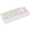 Žaidimų klaviatūra Rampage KB-R86 UMBRA. Balta. USB. RGB Rainbow pašvietimas. mėlyni mygtukai. mechaninė