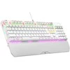 Žaidimų klaviatūra Rampage KB-R86 UMBRA. Balta. USB. RGB Rainbow pašvietimas. mėlyni mygtukai. mechaninė