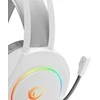 Žainimų ausinės Rampage RM-K45 ORBIT-S. Baltos su RGB Led. su mikrofonu. 7.1