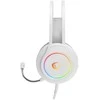 Žainimų ausinės Rampage RM-K45 ORBIT-S. Baltos su RGB Led. su mikrofonu. 7.1