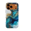 Voltuna Dėklas „Baltas Gold Ocean Veins“ su MagSafe Apple iPhone 13-17 modeliams