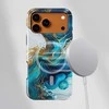 Voltuna Dėklas „Baltas Gold Ocean Veins“ su MagSafe Apple iPhone 13-17 modeliams