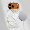 Voltuna Dėklas „Baltas Marble Luxe Lines“ su MagSafe Apple iPhone 13-17 modeliams