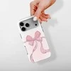 Voltuna Dėklas „Blush Velvet Bow“ su MagSafe Apple iPhone 13-17 modeliams