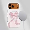 Voltuna Dėklas „Blush Velvet Bow“ su MagSafe Apple iPhone 13-17 modeliams