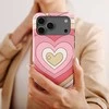 Voltuna Dėklas „Candy Stripe Hearts“ su MagSafe Apple iPhone 13-17 modeliams