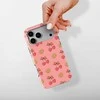 Voltuna Dėklas „Cherry Bow Grid“ su MagSafe Apple iPhone 13-17 modeliams