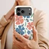 Voltuna Dėklas „Coral &amp; Mėlyna Blooms“ su MagSafe Apple iPhone 13-17 modeliams