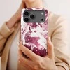 Voltuna Dėklas „Crimson Marble Flow“ su MagSafe Apple iPhone 13-17 modeliams