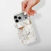 Voltuna Dėklas „Golden Geometry Marble“ su MagSafe Apple iPhone 13-17 modeliams