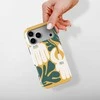 Voltuna Dėklas „Golden Orchid Frame“ su MagSafe Apple iPhone 13-17 modeliams