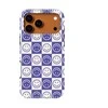 Voltuna Dėklas „Indigo Smiley Grid“ su MagSafe Apple iPhone 13-17 modeliams