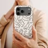 Voltuna Dėklas „Line Art Cats“ su MagSafe Apple iPhone 13-17 modeliams