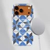 Voltuna Dėklas „Mėlyna Starburst Tile“ su MagSafe Apple iPhone 13-17 modeliams