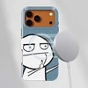 Voltuna Dėklas „Meme Middle Finger“ su MagSafe Apple iPhone 13-17 modeliams