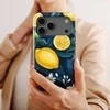 Voltuna Dėklas „Midnight Lemon Bloom“ su MagSafe Apple iPhone 13-17 modeliams