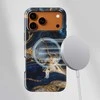 Voltuna Dėklas „Midnight Marble Storm“ su MagSafe Apple iPhone 13-17 modeliams