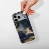 Voltuna Dėklas „Midnight Marble Storm“ su MagSafe Apple iPhone 13-17 modeliams