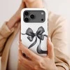 Voltuna Dėklas „Midnight Satin Bow“ su MagSafe Apple iPhone 13-17 modeliams