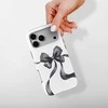 Voltuna Dėklas „Midnight Satin Bow“ su MagSafe Apple iPhone 13-17 modeliams
