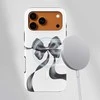 Voltuna Dėklas „Midnight Satin Bow“ su MagSafe Apple iPhone 13-17 modeliams