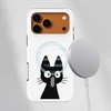 Voltuna Dėklas „Minimalist Juodas Cat Pop“ su MagSafe Apple iPhone 13-17 modeliams