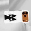 Voltuna Dėklas „Minimalist Juodas Cat Pop“ su MagSafe Apple iPhone 13-17 modeliams