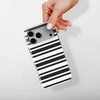 Voltuna Dėklas „Monochrome Bars“ su MagSafe Apple iPhone 13-17 modeliams