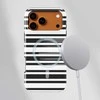 Voltuna Dėklas „Monochrome Bars“ su MagSafe Apple iPhone 13-17 modeliams