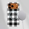 Voltuna Dėklas „Monochrome Picnic Check“ su MagSafe Apple iPhone 13-17 modeliams