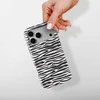 Voltuna Dėklas „Monochrome Zebra Flow“ su MagSafe Apple iPhone 13-17 modeliams