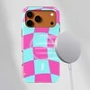 Voltuna Dėklas „Neon Pop Check“ su MagSafe Apple iPhone 13-17 modeliams