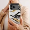 Voltuna Dėklas „Noir &amp; Gold Chevron Marble“ su MagSafe Apple iPhone 13-17 modeliams