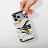 Voltuna Dėklas „Noir &amp; Gold Chevron Marble“ su MagSafe Apple iPhone 13-17 modeliams
