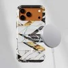 Voltuna Dėklas „Noir &amp; Gold Chevron Marble“ su MagSafe Apple iPhone 13-17 modeliams