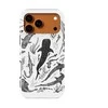 Voltuna Dėklas „Ocean Predators Etching“ su MagSafe Apple iPhone 13-17 modeliams
