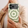 Voltuna Dėklas „Olive Bloom Ripple“ su MagSafe Apple iPhone 13-17 modeliams