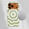 Voltuna Dėklas „Olive Bloom Ripple“ su MagSafe Apple iPhone 13-17 modeliams