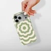 Voltuna Dėklas „Olive Bloom Ripple“ su MagSafe Apple iPhone 13-17 modeliams