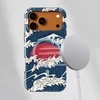 Voltuna Dėklas „Raudona Sun Waves“ su MagSafe Apple iPhone 13-17 modeliams