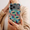 Voltuna Dėklas „Retro Block Maze“ su MagSafe Apple iPhone 13-17 modeliams