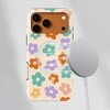 Voltuna Dėklas „Retro Flower Power“ su MagSafe Apple iPhone 13-17 modeliams
