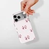 Voltuna Dėklas „Rosé Charm Bows“ su MagSafe Apple iPhone 13-17 modeliams