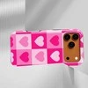 Voltuna Dėklas „Rožinė Heart Checkers“ su MagSafe Apple iPhone 13-17 modeliams