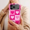 Voltuna Dėklas „Rožinė Heart Checkers“ su MagSafe Apple iPhone 13-17 modeliams