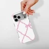Voltuna Dėklas „Rožinė Lattice Elegance“ su MagSafe Apple iPhone 13-17 modeliams